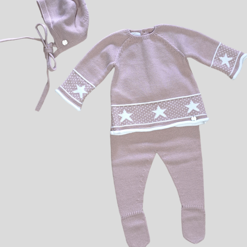 Conjunto jubón, polaina y capota ESTRELLA