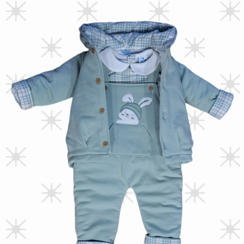Conjunto 3 piezas peto CUADROS